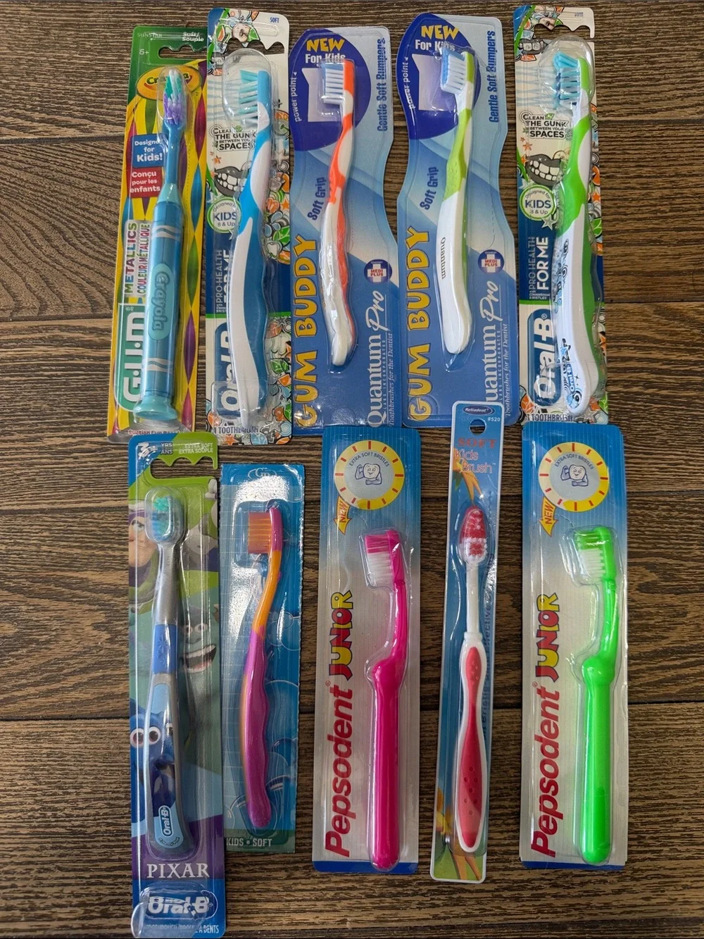 10 Kids Assorted Toothbrush Pack Assorted Brands Oral B GUM Multicolor